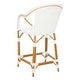 preview thumbnail 38 of 68, SAFAVIEH California Outdoor Bistro 26-inch Counter Stool with Arms - 23" W x 26" D x 43" H