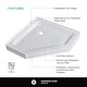 preview thumbnail 4 of 7, Fine Fixtures Neo Angle Corner Shower Base Shower Pan Floor in White