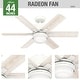 preview thumbnail 5 of 32, Hunter 44" WiFi Radeon Ceiling Fan with LED Light Kit and Wall Control - SMART FAN!