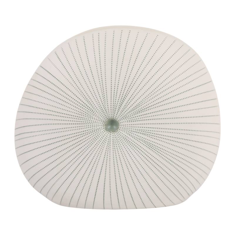 Round Shell Ceramic Vase - Stylish Dotted Pattern Flower Vase