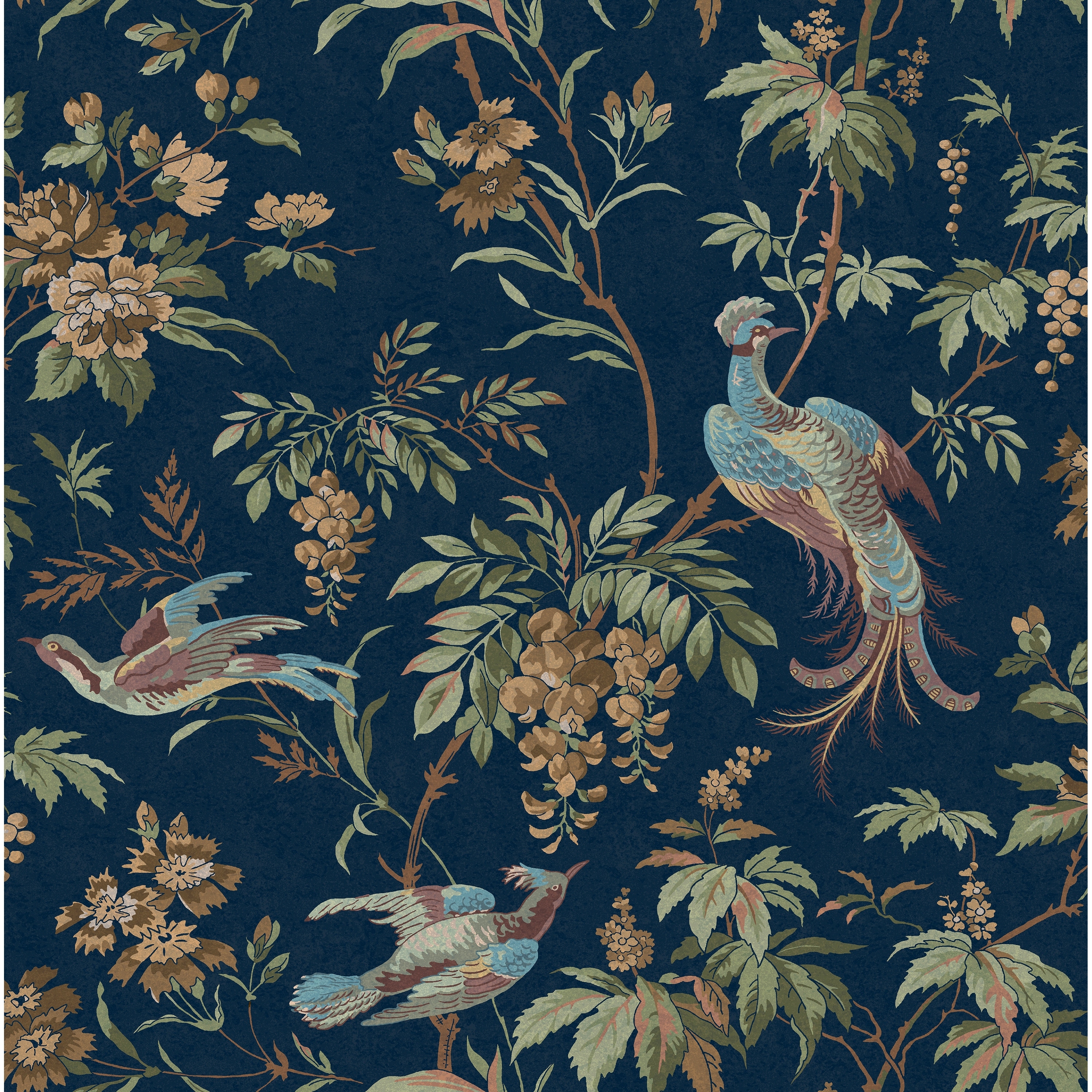 Laura Ashley Attleton Midnight Seaspray Wallpaper