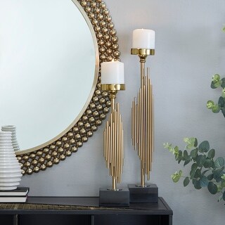 The Novogratz Gold Stainless Steel Candle Holder (Set of 2)