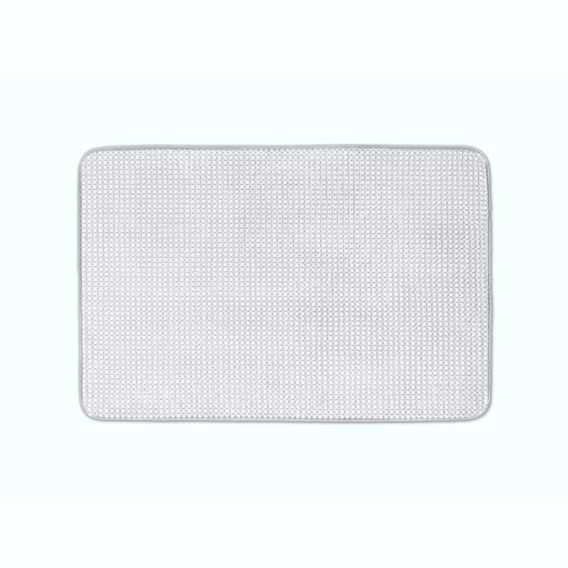 Vellux Bliss Memory Foam Bath Rug - 20"W x 30"L - Light Grey