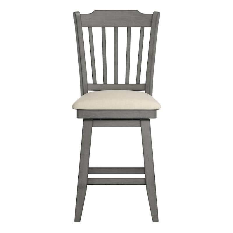 Eleanor Slat Back Wood Swivel Stool by iNSPIRE Q Classic