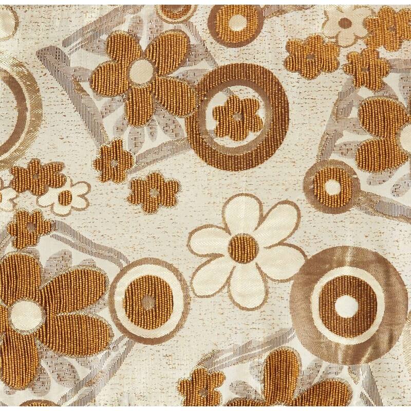 Violet Linen Victoria Chenille Daisy Sunflower Pattern, 13 Inch by 70 Inch, Decorative Table Runners