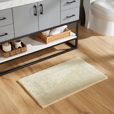 Better Trends Bath Rugs 100% Cotton Reversible Highly Water Absorbent Bathroom Rug for Shower, Sink, Bath Mats - Lux Collection