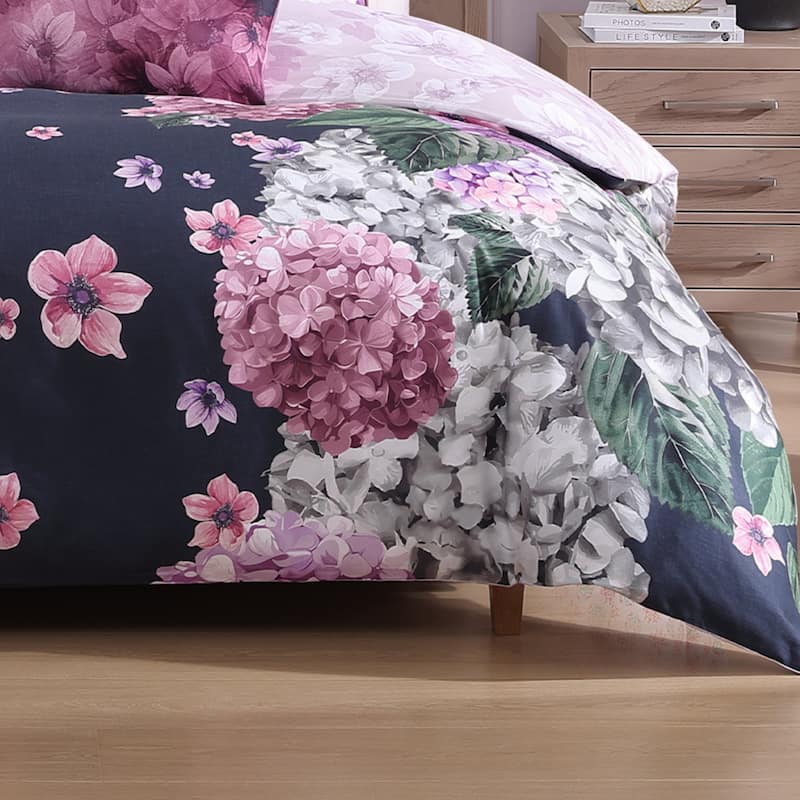 Bebejan Purple Bliss 100% Cotton Sateen 5 Piece Reversible Comforter Set