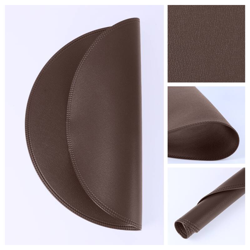 Set of 6 Placemats, Faux Leather Placemats for Kitchen Dining Table Decor Heat Resistant Table Placemats Wipeable Table Mat