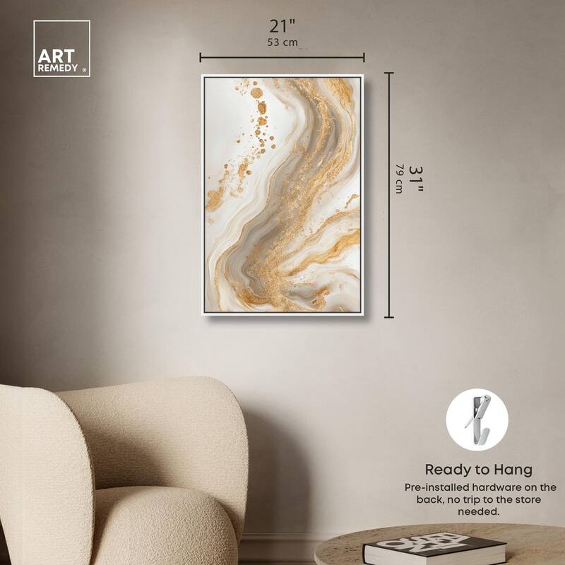 Gold Vein Canvas by Art Remedy