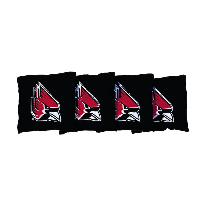 Ball State Black Cornhole Bags - Corn Filled