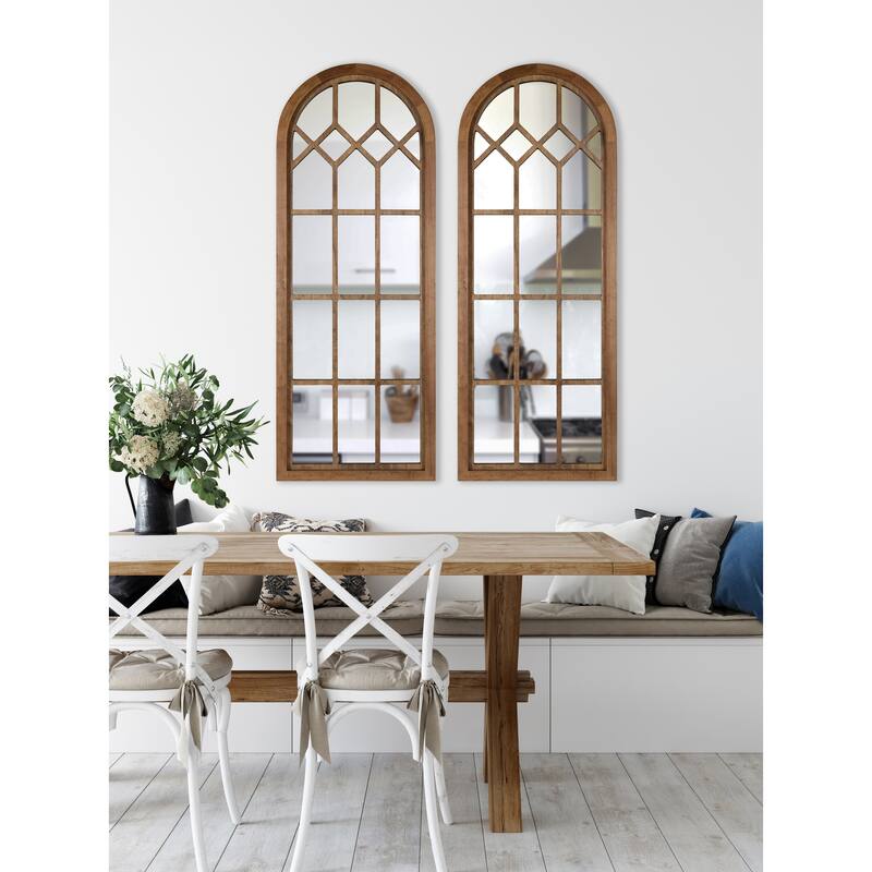 Kate and Laurel Gilcrest Windowpane Framed Mirror - 18x47