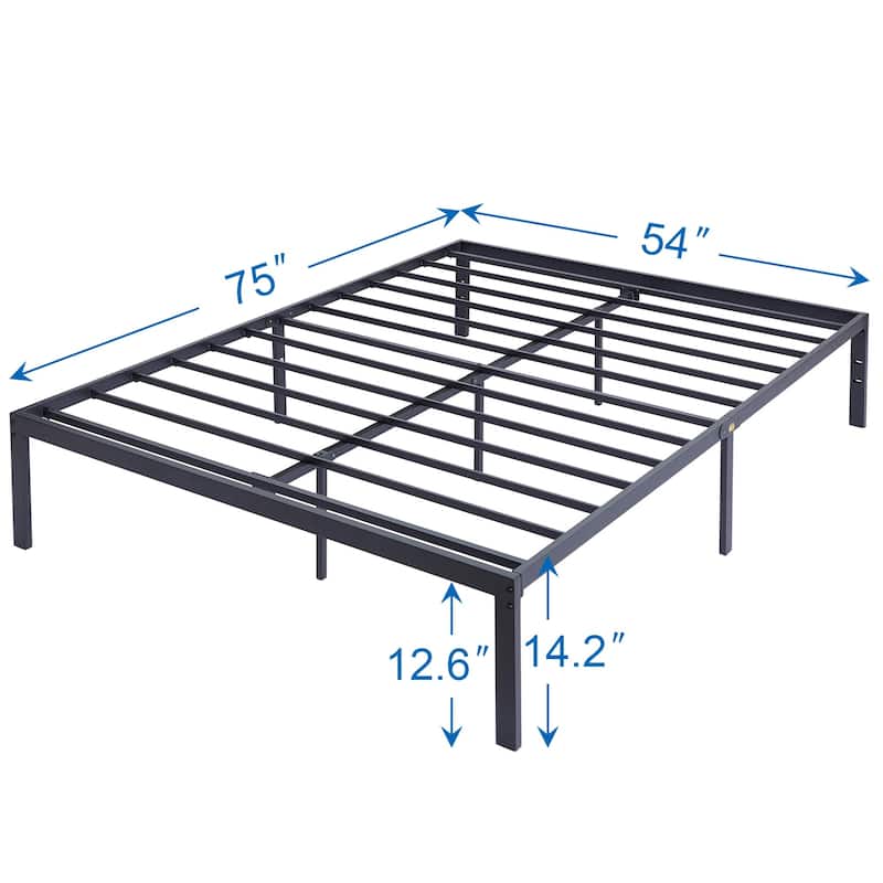 Javlergo 14/16/18 Inch Metal Platform Bed Frame, Heavy Duty Slat Support /No Box Spring Needed - 14"H - Full