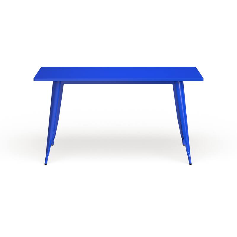31.5" x 63" Rectangular Metal Indoor-Outdoor Table - Industrial Table - 31.5"W x 63"D x 29.5"H