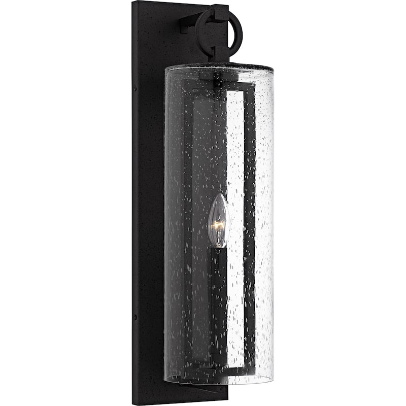 Redan 1-Light Stone Black Outdoor Wall Lantern