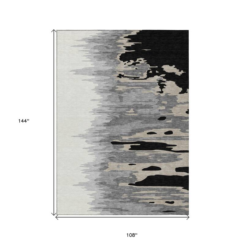 HomeRoots Abstract Transitional Rectangle Outdoor Rug
