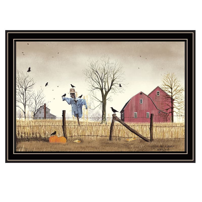 Framed Wall Art - After the Harvest, Black Frame