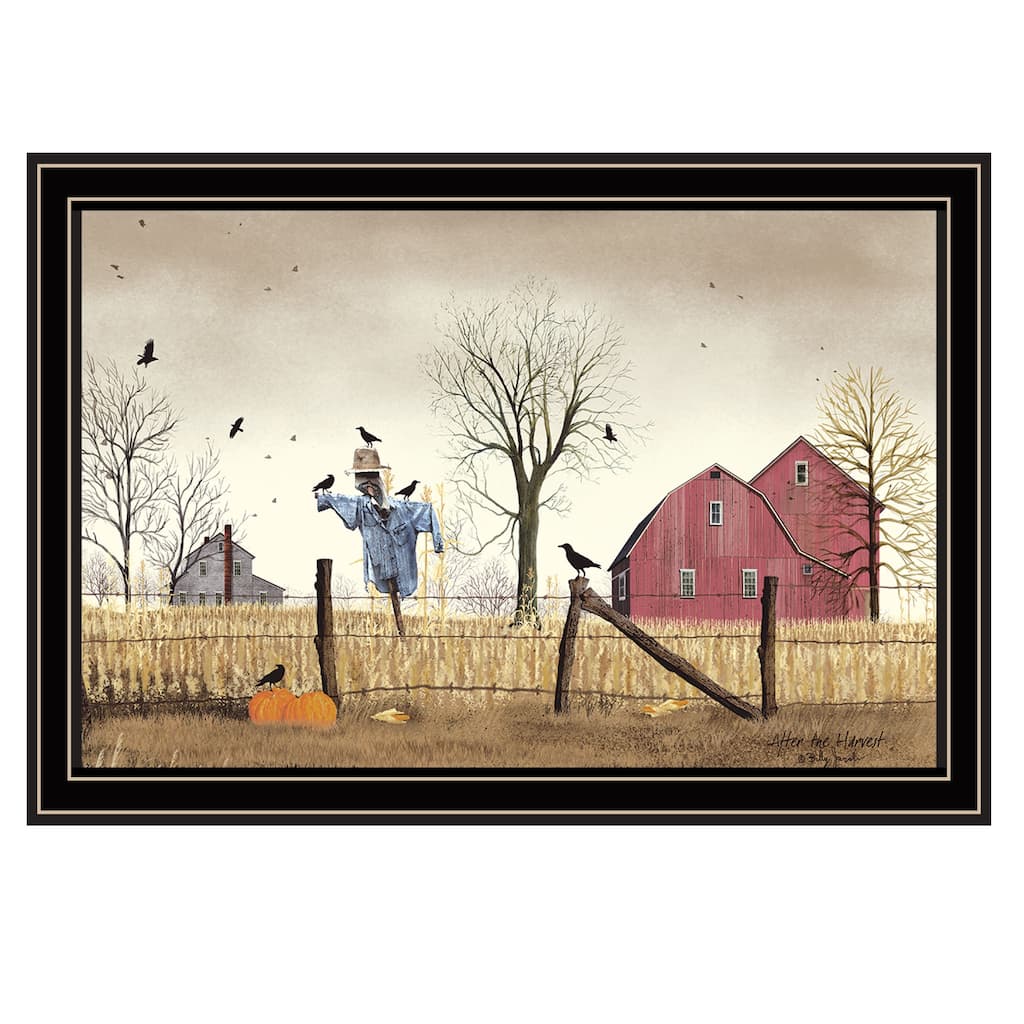 Framed Wall Art - After the Harvest, Black Frame