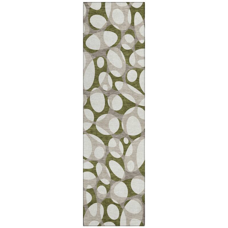 Machine Washable Indoor/ Outdoor Contemporary Saline Chantille Rug