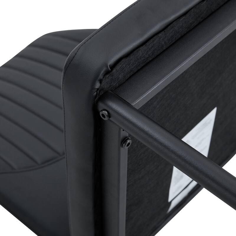 Set of 4 High Resilience Dining Chair with Metal Black Leg