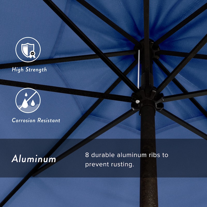 North Bend 9-foot Crank Open Auto-tilt Bronze Finish Patio Umbrella by Havenside Home (Base not included)