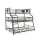 preview thumbnail 6 of 6, Syd Industrial Black Metal Triple Decker Bunk Bed by Furniture of America