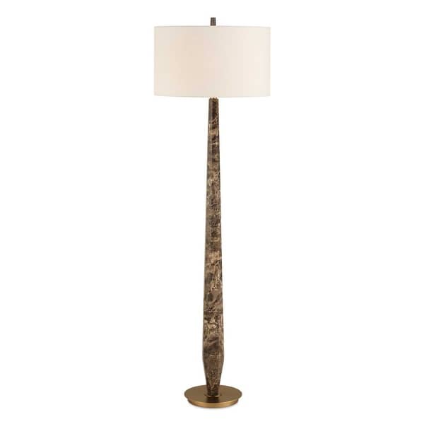 slide 2 of 4, Uttermost Tyree Brown Marble Floor Lamp