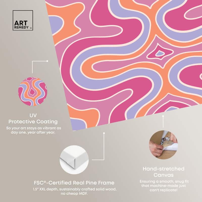 Bubble Gum Retro II Canvas by Art Remedy, Gallery Wrapped
