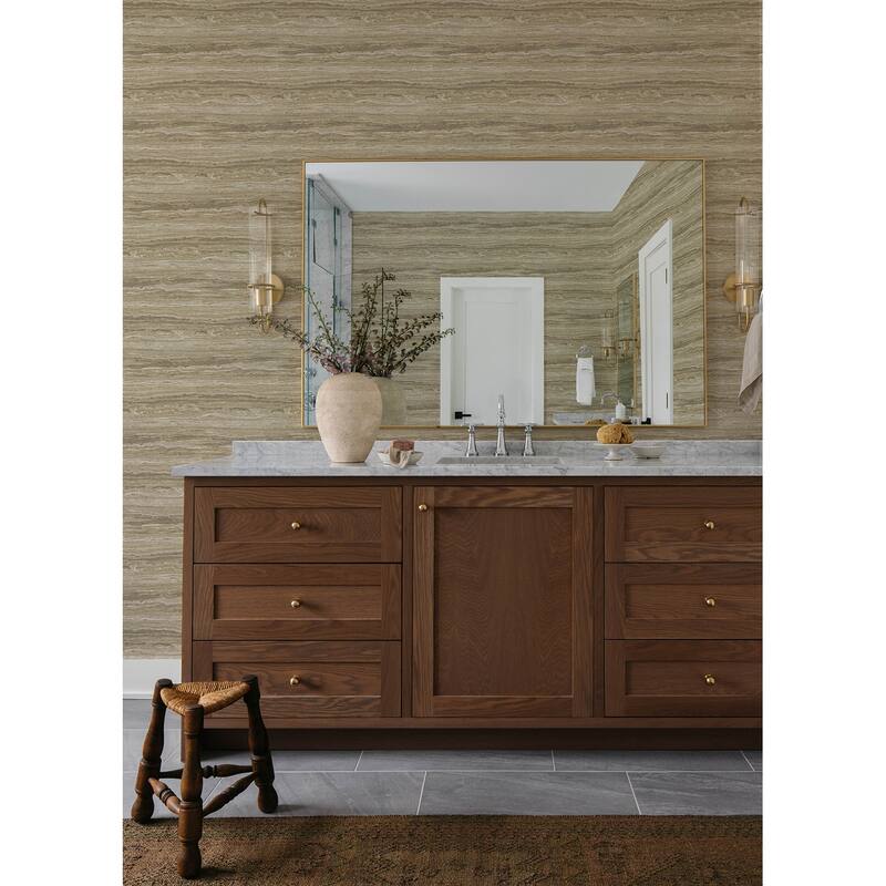 Chris Loves Julia x A-Street Prints Lyman Neutral Striated Wallpaper