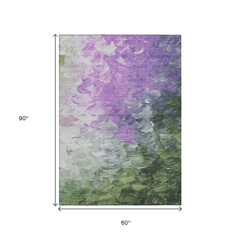 HomeRoots Abstract Transitional Rectangle Outdoor Rug