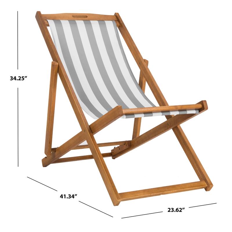 SAFAVIEH Outdoor Natalya Foldable Sling Chair (Set of 2) - 24W x 34D x 41H