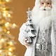 preview thumbnail 35 of 92, Glitzhome 18"H Faux Fur Christmas Santa Figurines with Porcelain Face