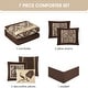 preview thumbnail 27 of 42, Nanshing Brie Silver and Black 7-Piece Comforter Set