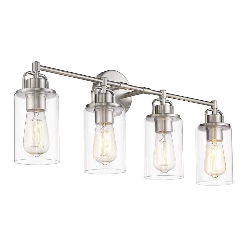 Bathroom Vanity Lights, Bathroom Wall Light Fixtures with Clear Glass Lampshade