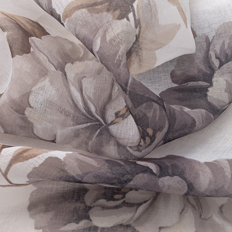 Ellie Floral Sheer Window Curtain Panel 84 inch or 95 inch
