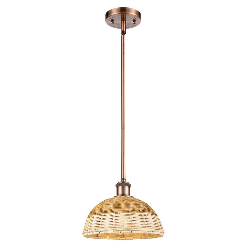 Innovations Lighting Endless Possibilities Ballston - Bristol Natural II - 1 Light 9" Stem Hung Mini Pendant - Antique Copper