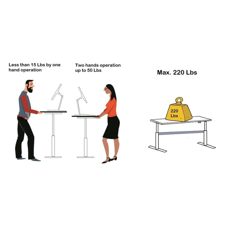 Home Office Adjustable Desk Compact Tech Desk Standing