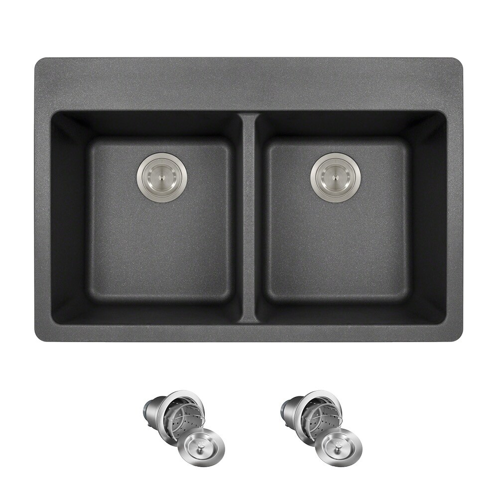 T802-Black Quartz Granite Sink - Bed Bath & Beyond - 16636785