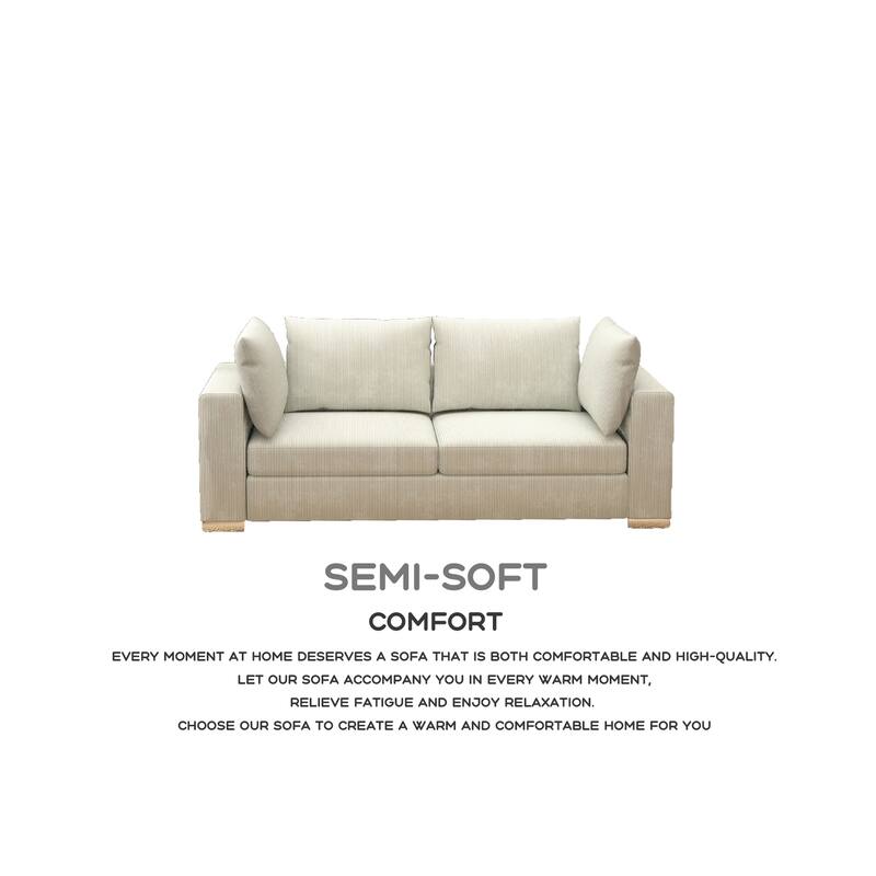 Wayna Corduroy Upholstered Modular Sofa Modern Minimalist Sofa