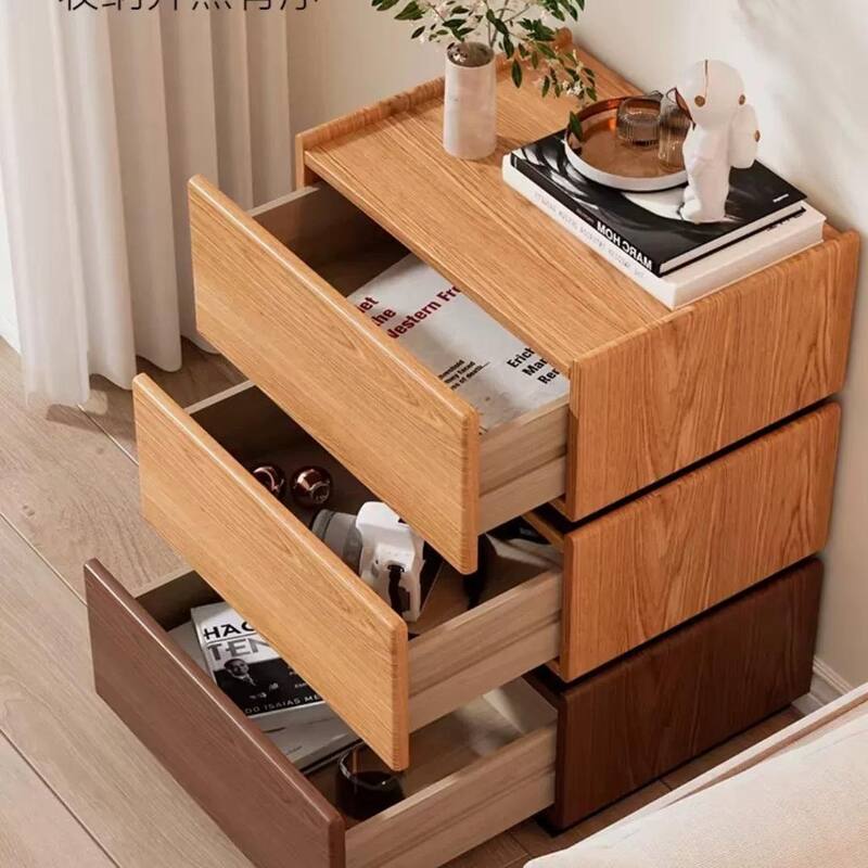 Farmhouse Wood Nightstand Modular Bedside Cabinet, Free Combination