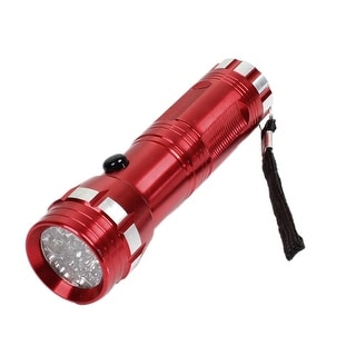 Shell Gas Flashlight Camping Hiking Aluminum Shell White 14 LED Light Flashlight w Strap ...