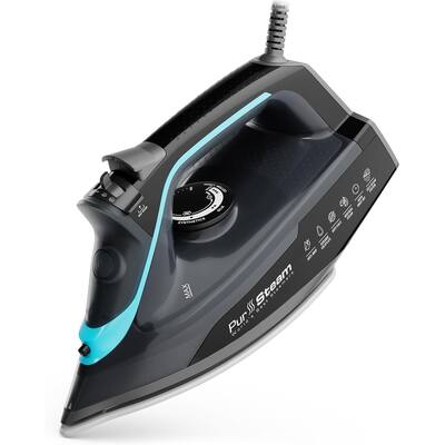 Pursteam SteamBurst+ 1750W Steam Iron, Ceramic Soleplate, Adjustable Steam, Powerful and Long-Lasting Steam for All Fabric