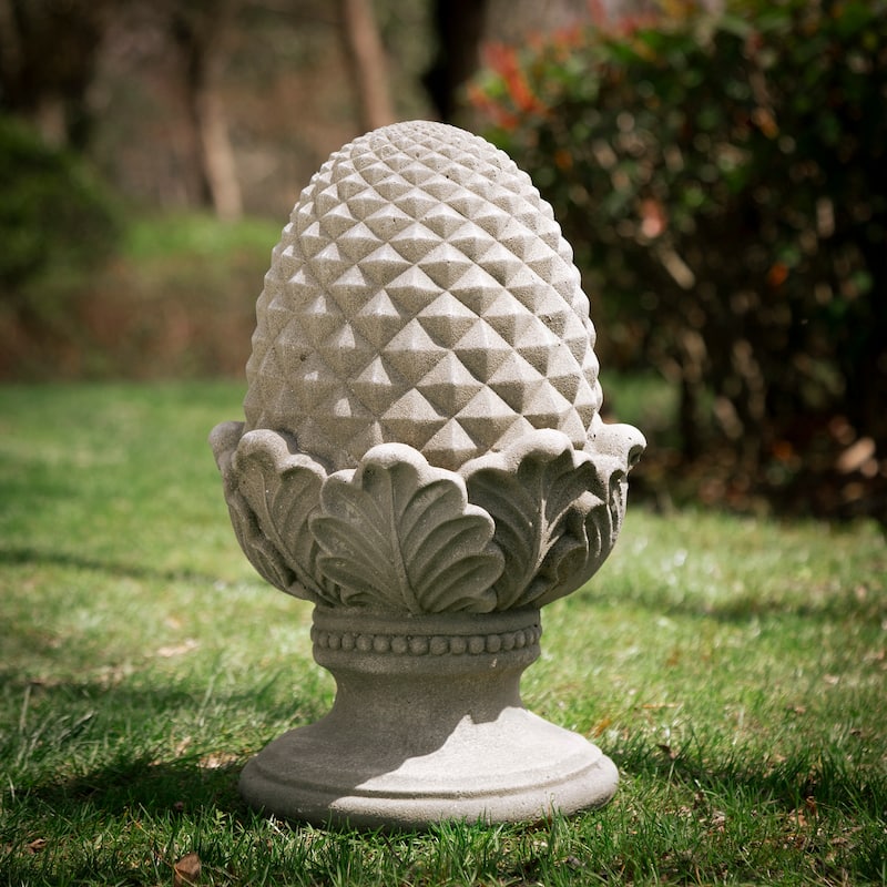 Glitzhome 16.5"H MGO Finish Artichoke Garden Statue Coastal Sculpture Indoor Outdoor