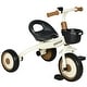 preview thumbnail 11 of 48, Toddler Tricycle with Adjustable Seat, Fun Bell, Basket, and EVA Wheels for Kids 2-5 Years White