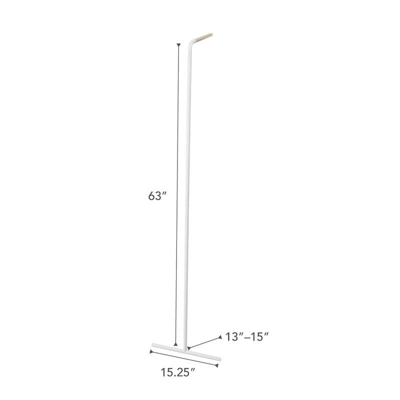 Yamazaki Home Leaning Coat Rack, Steel, Holds 11 lbs - L 16.54 x W 15.16 x H 62.99 inches
