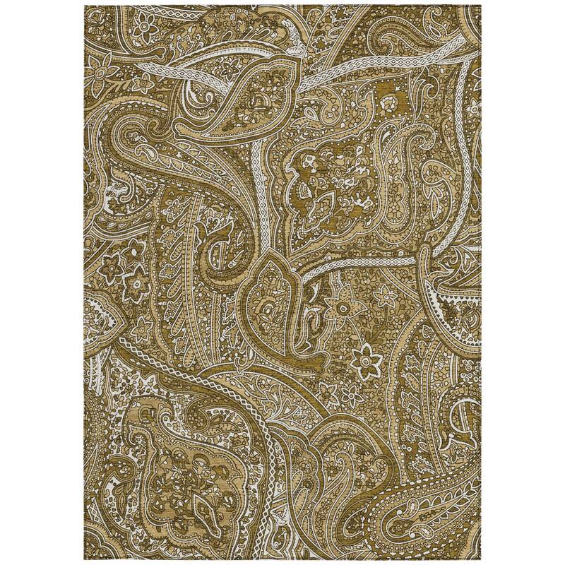 HomeRoots Paisley Traditional Rectangle Outdoor Rug