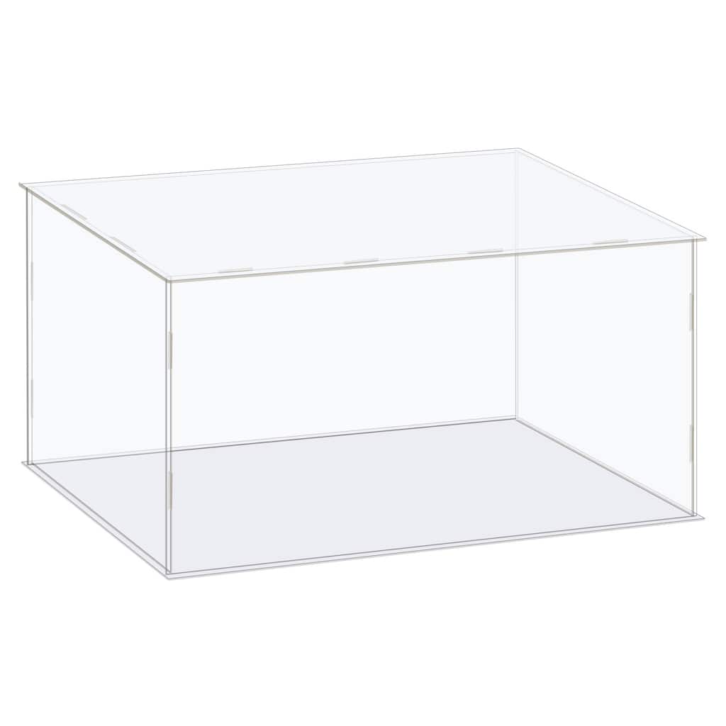 Display Case Box Acrylic Box Transparent Showcase 41x26x21cm for Collectibles