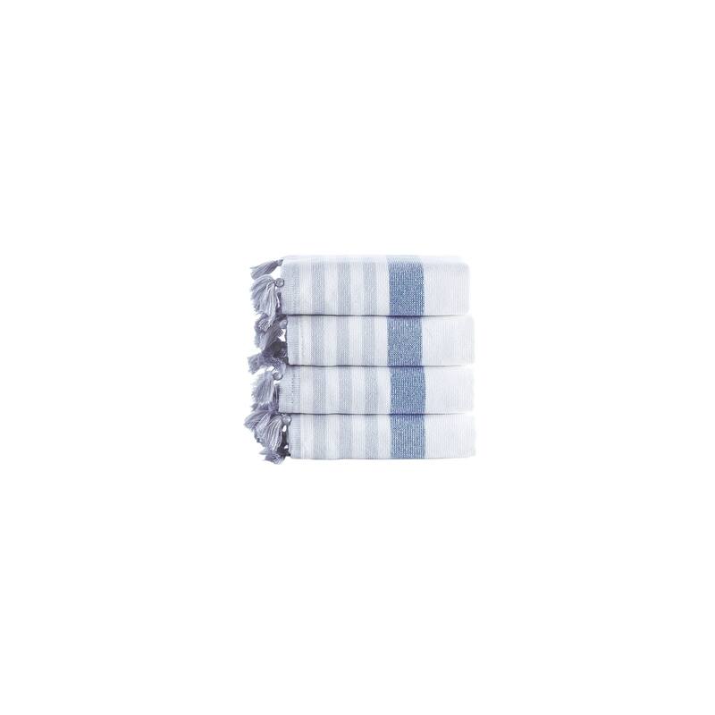 Brooks Brothers Turkish Pesthemal 4 pcs Wash Towels - Blue