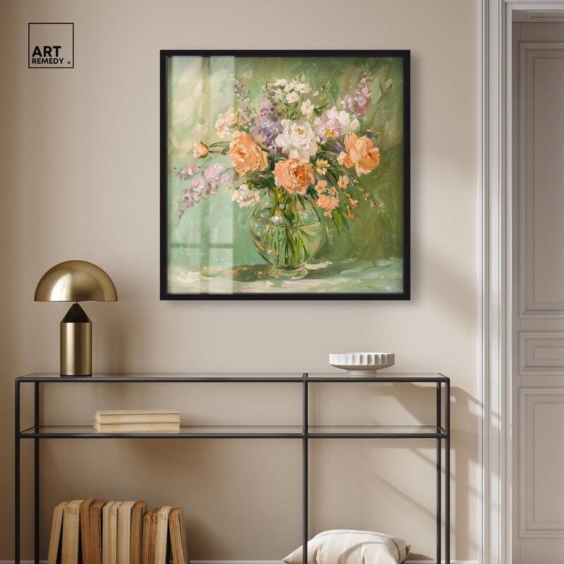 Vase and Greenery Shadowbox by Art Remedy