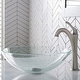 preview thumbnail 4 of 33, Kraus Glass Vessel Sink, Bathroom Faucet, Pop Up Drain, Mounting Ring