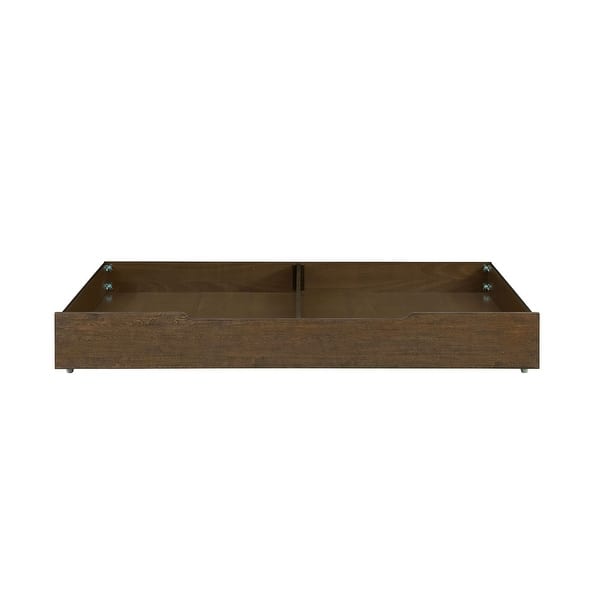 slide 2 of 3, Olivia 41" Wide Traditional Wood Trundle, Rosewood Brown